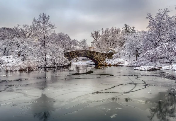 Gapstow Bridge Dos Ícones Central Park Manhattan Nova York — Fotografia de Stock