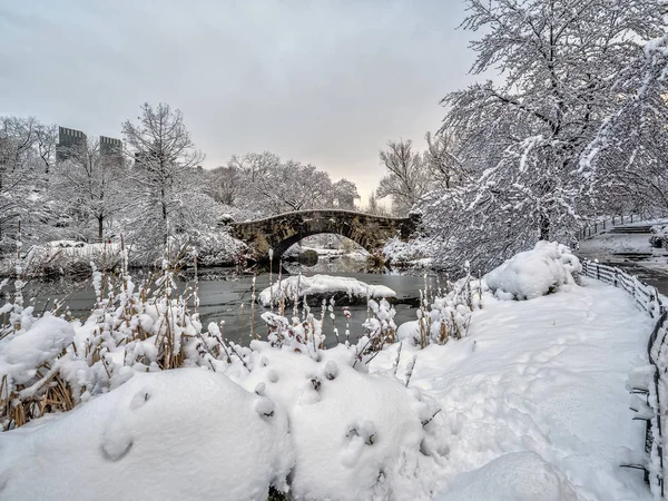 Gapstow Bridge Ikonerna För Central Park Manhattan New York City — Stockfoto