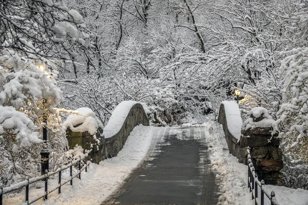 Gapstow Bridge Dos Ícones Central Park Manhattan Nova York — Fotografia de Stock