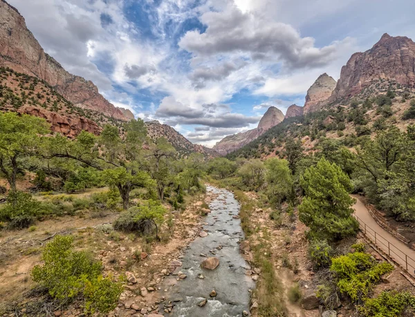 Zion National Park Parque Nacional Americano Localizado Sudoeste Utah Perto — Fotografia de Stock