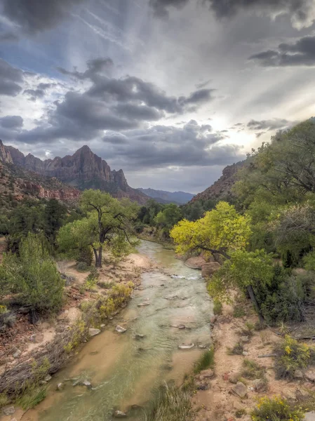 Zion National Park Parque Nacional Americano Localizado Sudoeste Utah Perto — Fotografia de Stock