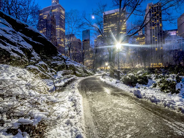 Central Park Manhattan New York City Vintern — Stockfoto