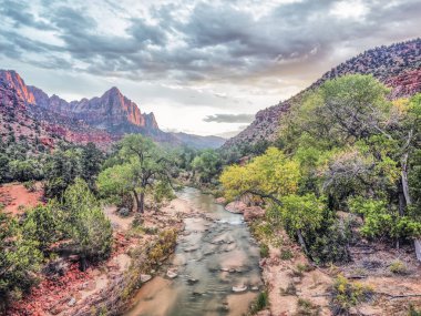 Zion National Park güneybatı Utah Springdale şehir bulunan bir Amerikan Milli Parkı olduğunu. 