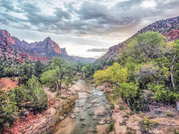 Zion National Park Parque Nacional Americano Localizado Sudoeste Utah Perto — Fotografia de Stock