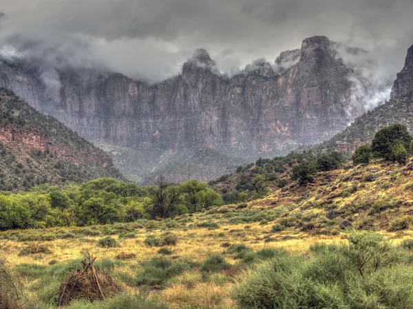 Zion National Park Parque Nacional Americano Localizado Sudoeste Utah Perto — Fotografia de Stock