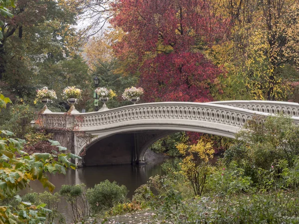 Bogenbrücke Central Park New York — Stockfoto