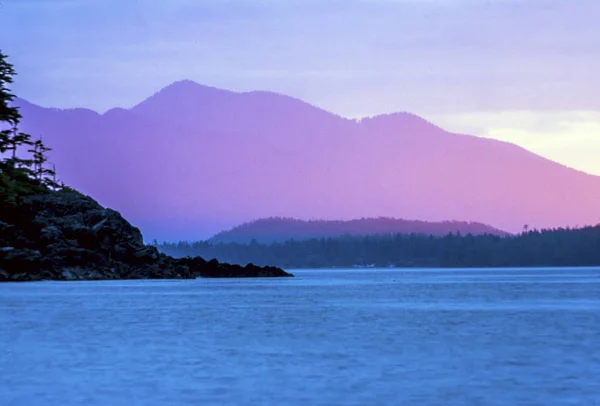 Západ Slunce Ostrově Vancouver Kanada Nedaleko Tokino — Stock fotografie