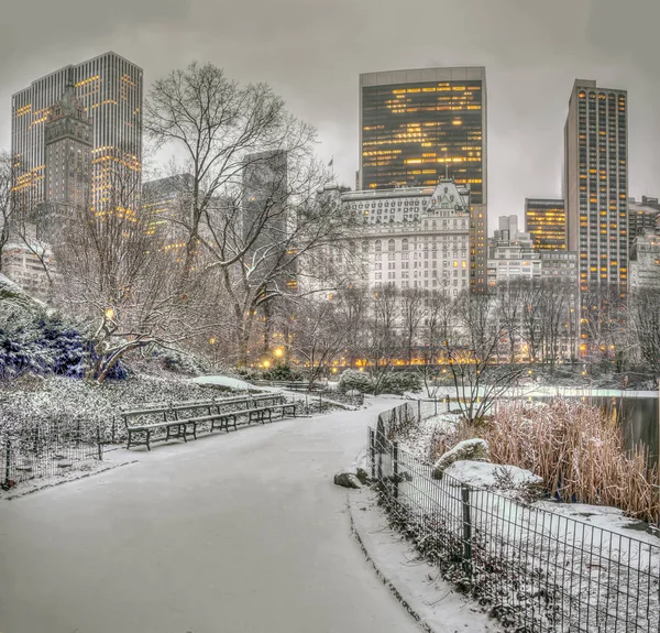 Central Park Manhattan New York City Zimie — Zdjęcie stockowe