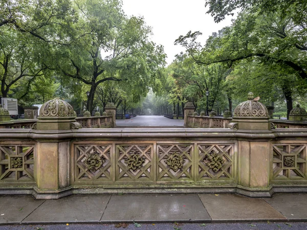 Central Park Mall Passerelle Travers Milieu — Photo