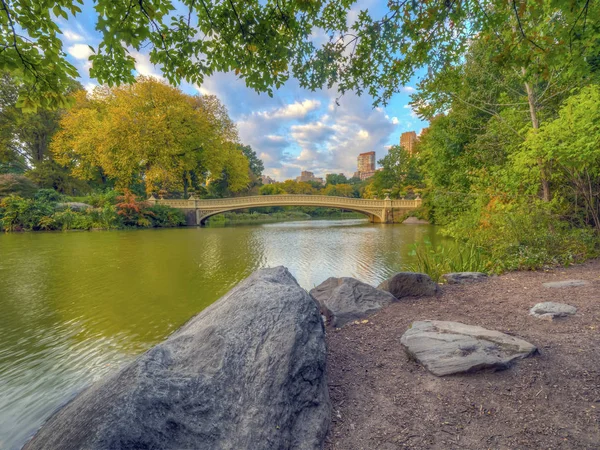 Puente de proa, Central Park, New York Cit — Foto de Stock