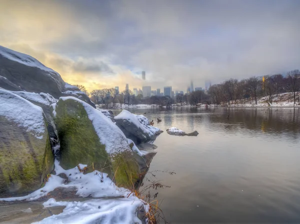 No lago do Central Park — Fotografia de Stock