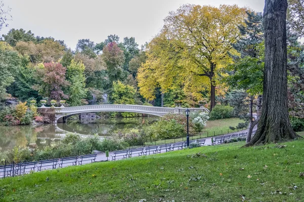 Bow köprüsü,Central Park, New York Cit — Stok fotoğraf