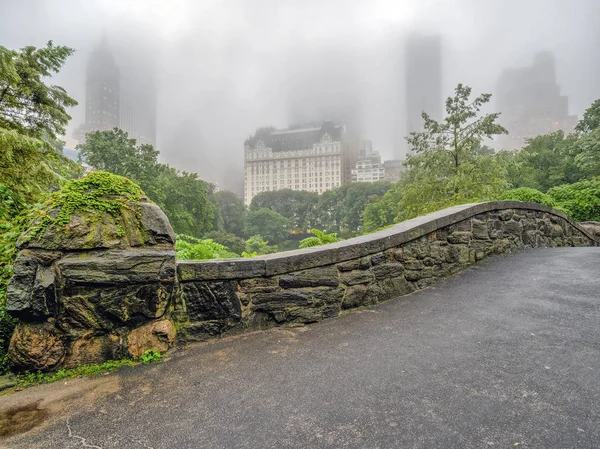 Ponte di Gapstow il giorno nebbioso — Foto Stock