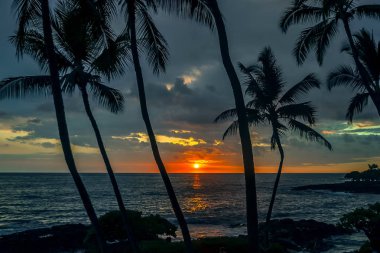 Hawaii büyük Adası günbatımı