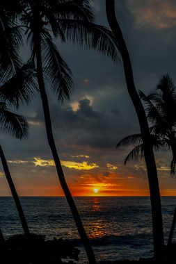 Hawaii büyük Adası günbatımı