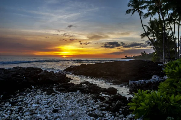 Grande île d'Hawaï coucher de soleil — Photo