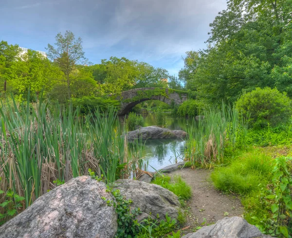 Gapstow Bridge Central Park Späten Frühling Frühen Morgen — Stockfoto