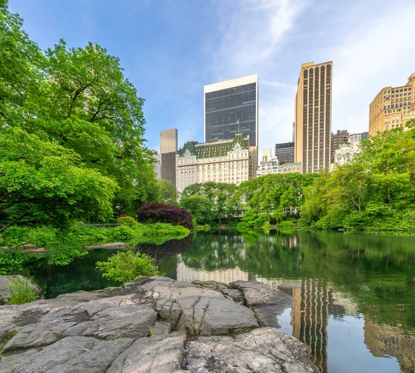 Central Park Taki Gölde New York City Manhattan — Stok fotoğraf