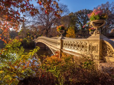 Pruva köprüsü, Central Park, New York Sonbaharın sonları