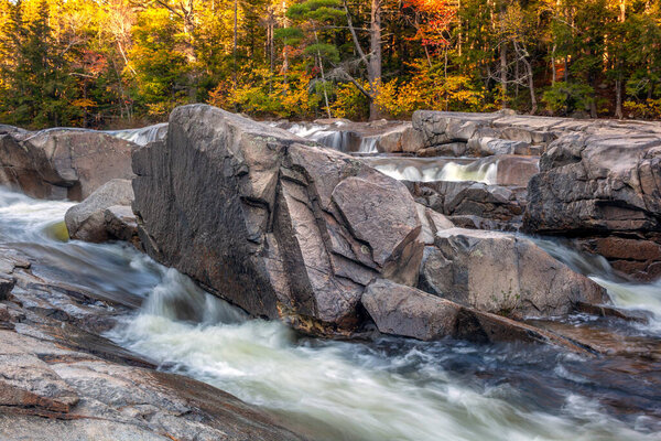 Autumn at the Swift river in New Hampshire