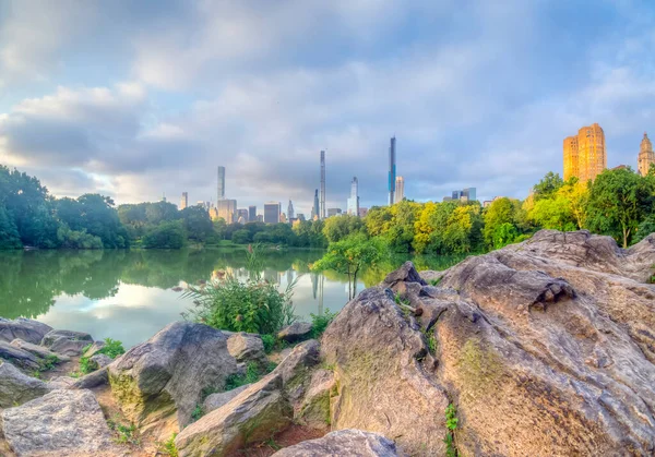 Lago Central Park Nueva York Manhattan — Foto de Stock