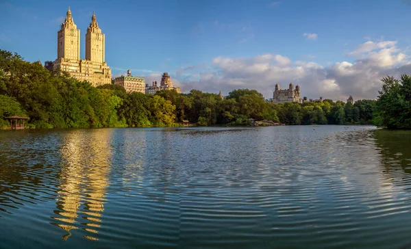Озере Центральном Парке Нью Йорк Манхэттен — стоковое фото