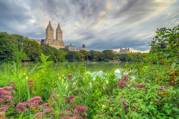 Озере Центральном Парке Нью Йорк Манхэттен — стоковое фото