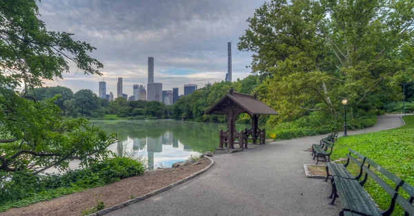 Lake Central Park New York City Manhattan Late Summer — Stock Photo, Image