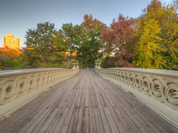 Pruva Köprüsü Central Park Sonbaharda New York — Stok fotoğraf