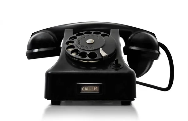 Old Retro Telefephone White Screen Call — Stock Photo, Image