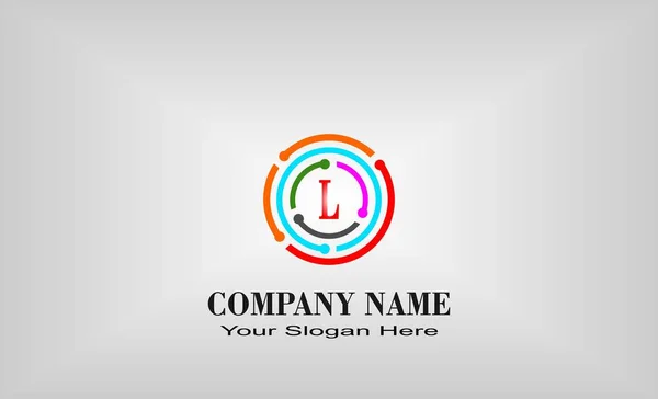 Criativo Único Logotipo Projeto Carta — Vetor de Stock