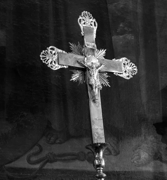 Crucifix Catholique Pour Noël — Photo
