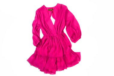 pink dress isolated on a white background
