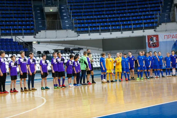 Competições Futsal Entre Crianças Dínamo Krylatskoye — Fotografia de Stock