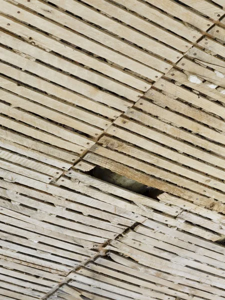 Oude Gips Lat Plafond Repareren — Stockfoto