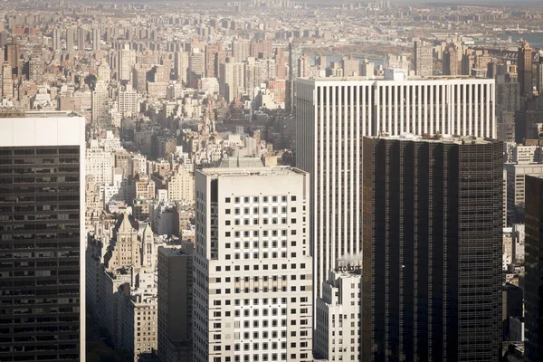 Vista Aérea Los Edificios Rascacielos Nueva York Con Una Sensación — Foto de Stock