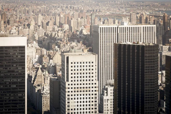 Vue Aérienne Des Bâtiments Gratte Ciel New York Avec Une — Photo