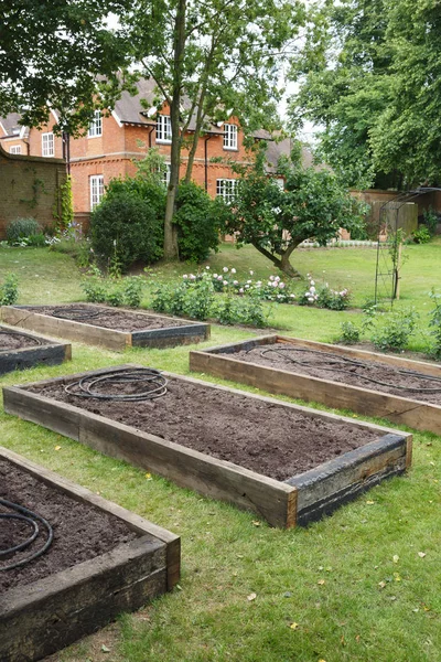 Raised Beds Planting Vegetable Garden Formal English Garden — Stock Photo, Image