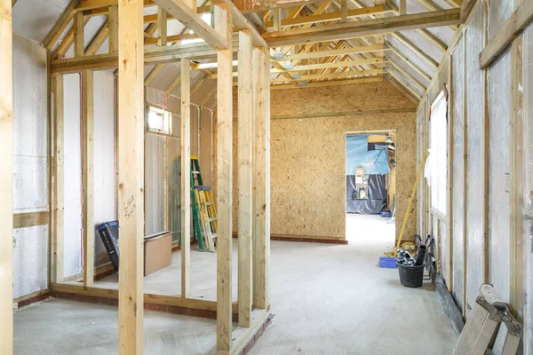 Timber frame husbyggnad — Stockfoto