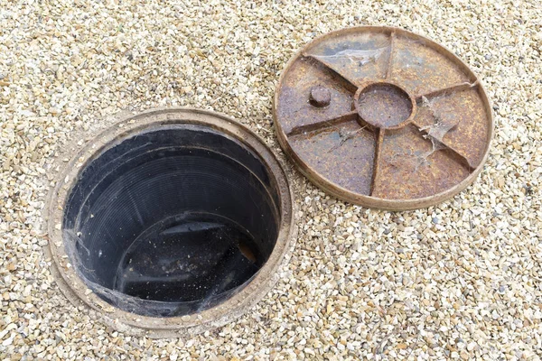 Inspection chamber or manhole — Stock Photo, Image