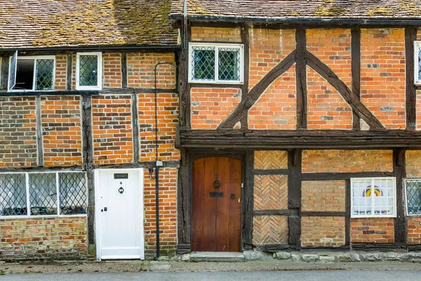 Quainton May 2020 Row Old Timber Frame Cottages Buckinghamshire Village — Stock Photo, Image