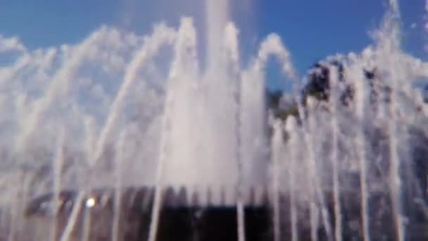 Background Fountain Jet Blurry — Stock Video