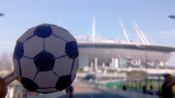 Hintergrund Fußball Arena Sportball — Stockvideo