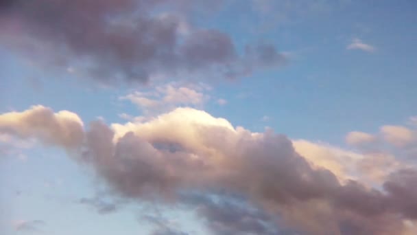 Nubes Rosadas Fantasía Puesta Sol — Vídeo de stock