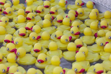 oyuncak ördek kalabalık sarı