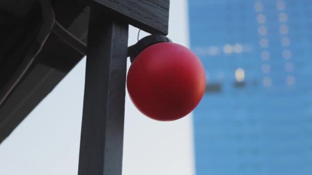 Arranha Céu Lanterna Arquitetura Fundo Closeup — Vídeo de Stock