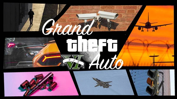 Grand Vol Voiture Gta Six Jeu — Photo