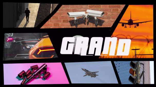 Grand Auto Theft Six Game — Stock Video