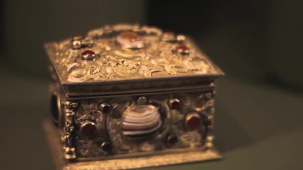 金棺盒古董设计 — 图库视频影像