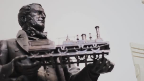 Gerstner Monumento Locomotiva Engenheiro Transporte — Vídeo de Stock